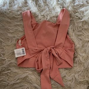 Truly Madly Deeply backless tie crop top